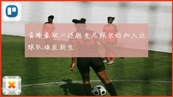 黄蜂豪取六连胜克尼佩尔的加入让球队焕发新生